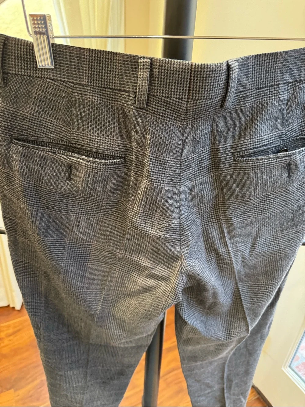 J. Crew Men's Charcoal Glen Plaid Dress Trousers Size 29 Lunlow Slim
